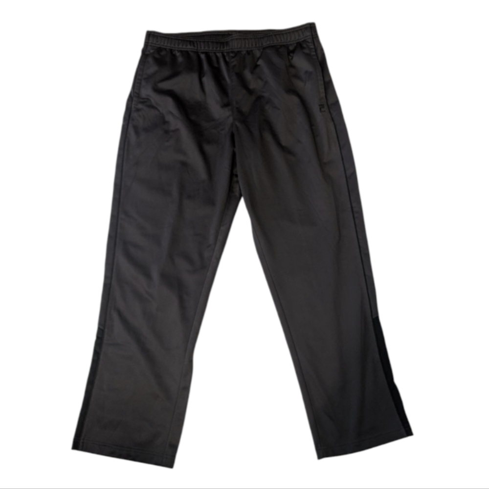 Fila Sport Charcoal Open Bottom, Pockets, Drawstring Track Pant. Men's Large